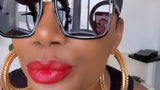 These stunning sunglasses will surely elevate any look. Trend aligned oversize design and iconic.  Frame Shape: Square Frame Type: Full Rim Eye/Bridge/Temple: 60/18/145 Lens features: Resin, black hue UV400