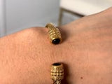 ARIEN CABLE BRACELET - GOLD & BLACK