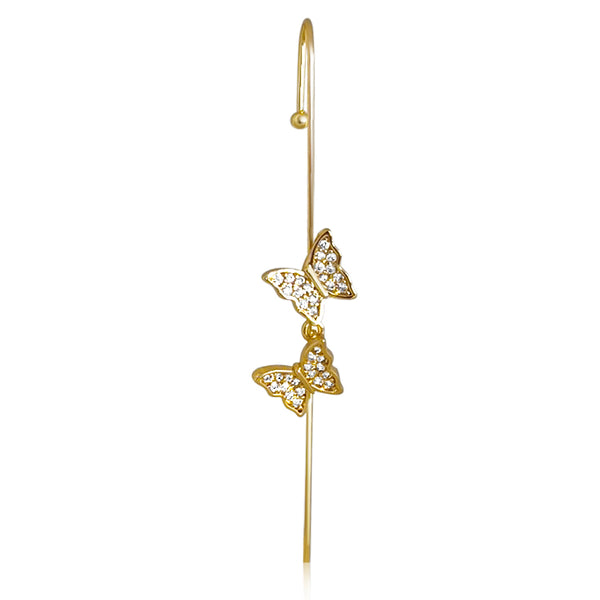 Make a statement with these edgy minimalist pin earrings! They are unique and a sure conversation piece.  Product Details  Sold as a single piece Composition: 18k gold-plated Length: 7.5 - 8.2 cm Gauge: 0.8 mm
