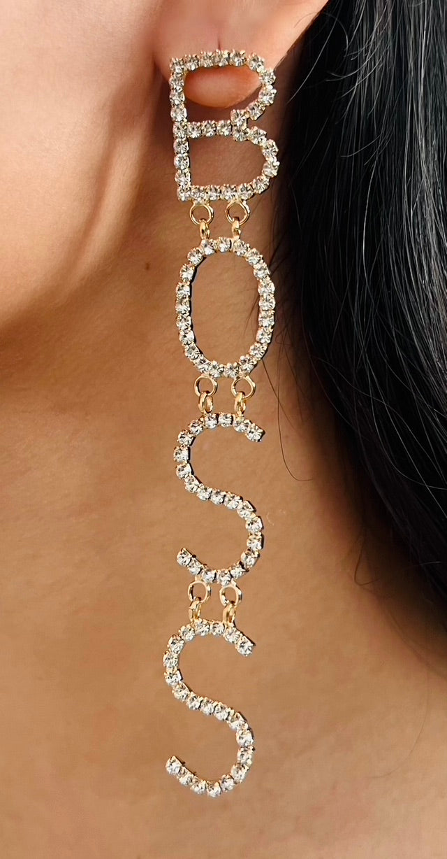 BOSS DROP EARRINGS