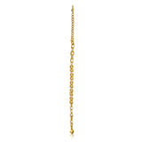Product Details  Adjustable link bracelet  Composition: 18k gold-plated  Length: 7 inch, 2 inch extension