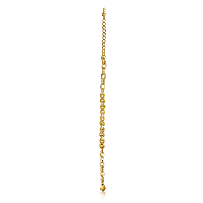Product Details  Adjustable link bracelet  Composition: 18k gold-plated  Length: 7 inch, 2 inch extension