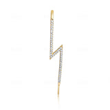 Make a statement with these edgy minimalist pin earrings! They are unique and a sure conversation piece.  Product Details  Sold as a single piece Composition: 18k gold-plated Length: 7.5 - 8.2 cm Gauge: 0.8 mm