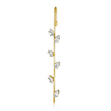 Make a statement with these edgy minimalist pin earrings! They are unique and a sure conversation piece.  Product Details  Sold as a single piece Composition: 18k gold-plated Length: 7.5 - 8.2 cm Gauge: 0.8 mm