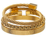 ROMAN BANGLE SET-GOLD