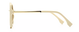 These stunning sunglasses will surely elevate any look. Trend aligned oversize design and iconic.  Frame Shape: Square Frame Type: Full Rim Eye/Bridge/Temple: 60/18/145 Lens features: Resin, Brown, 