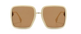 LULU SUNGLASSES-BEIGE TAN
