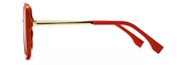LULU SUNGLASSES-AMBER RED